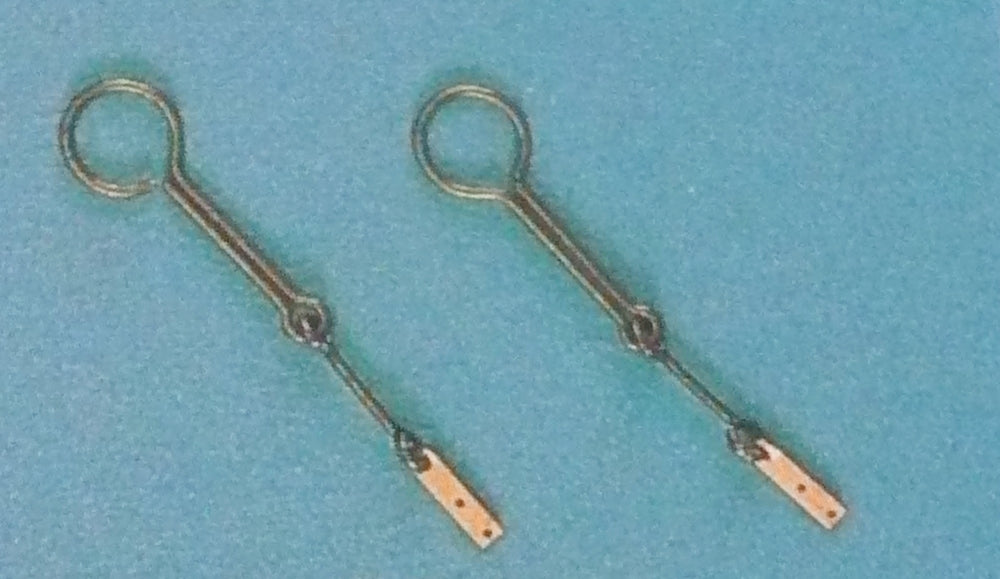 Corel - L061 Wire Chainplate with hinged attachment for 7mm deadeye & 40mm long - PK of 30 pcs.