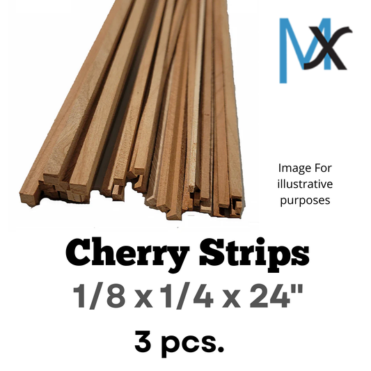 1/8 x 1/4 x 24" Cherry Strips 3 pcs