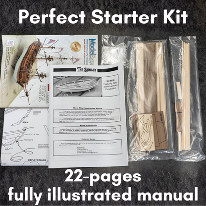 Midwest - Dinghy 1:12 + Complete set of Tools, Paint and Glue