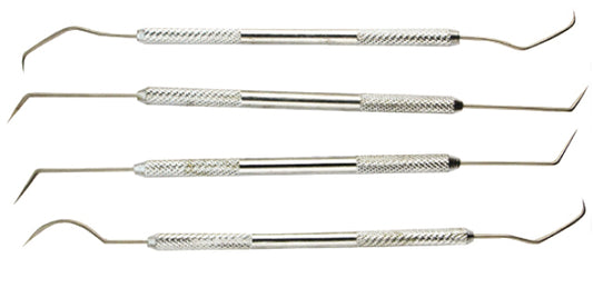 Double Ended Chrome Plated Pick Set, 4 pcs