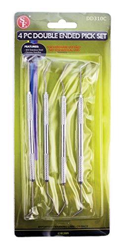 Double Ended Chrome Plated Pick Set, 4 pcs