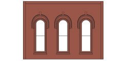 Design Preservation Model - O Arched Window Wall