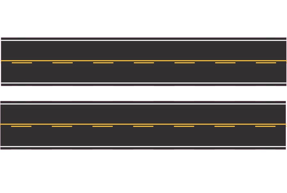 Easy Streets - HO Easy St. Fresh Asphalt 10' Passing