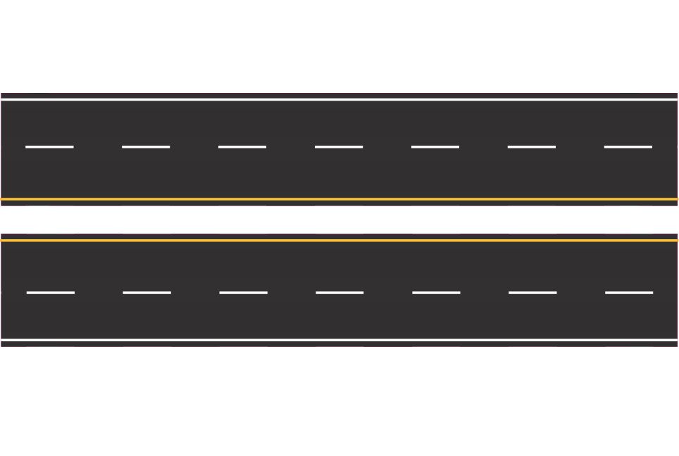 Easy Streets - HO Easy St. Fresh Asphalt 10' Interstate