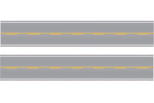 Easy Streets - HO Aged Asphalt 10' Single Passing