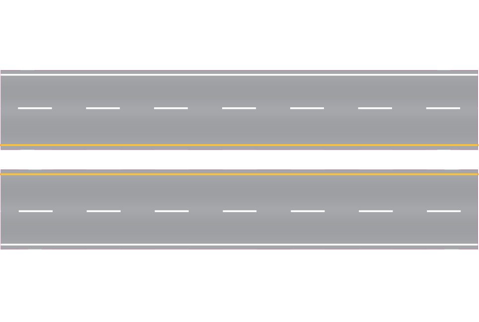 Easy Streets - HO Aged Asphalt 10' Interstate