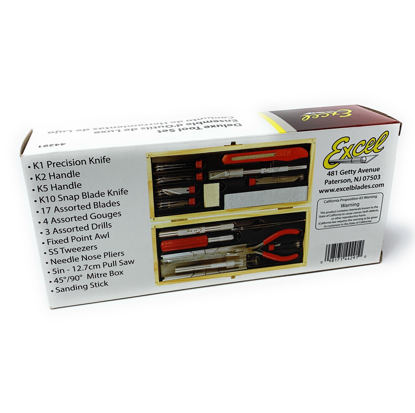 Excel Deluxe Ship Modelers Tool Set in Wooden Box