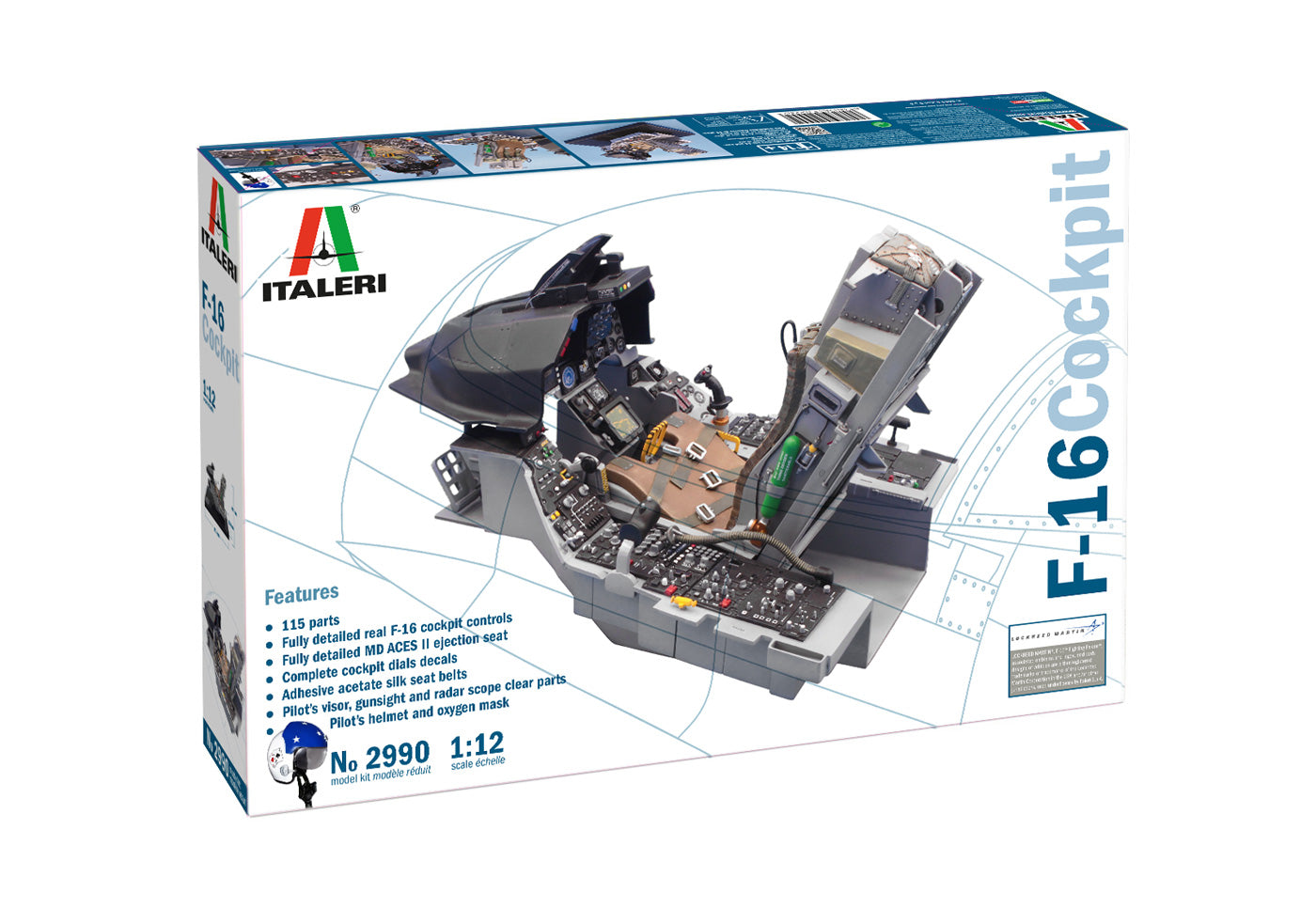 Italeri - F-16 Cockpit 1/12 Scale