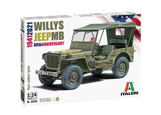 Italeri - 1:24 Willys Jeep MB - 80th Year Anniv