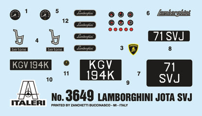 Italeri - Lamborghini Miura Jota SVJ 1:24
