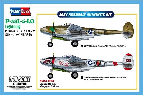 Hobby Boss - P-38L-5-Lo Lightning 1:48