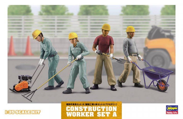 Hasegawa - Construction Worker Paver 1:35
