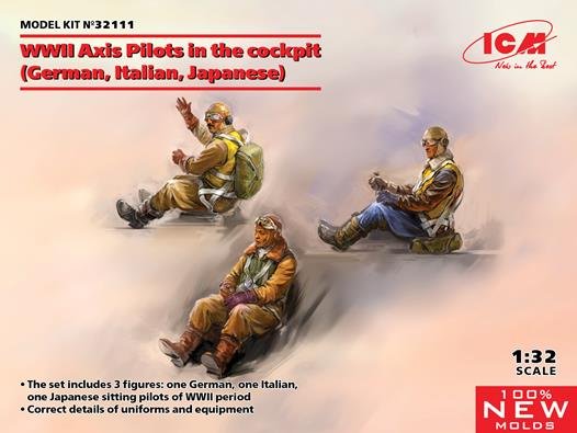 ICM - WWII Axis Pilots in Cockpit 3 figs 1:32