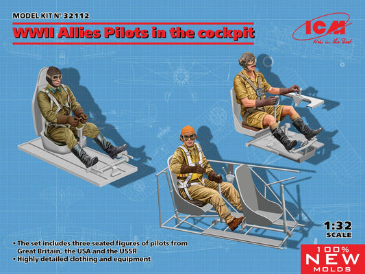 ICM - WWII Allies Pilots in Cockpit 1:32