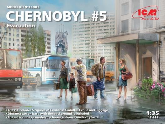 ICM - Chernobyl #5 Evac Diorama Set 5 fig 1:35