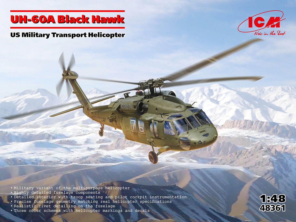 ICM - UH-60A Black Hawk US Transport Helo 1:48