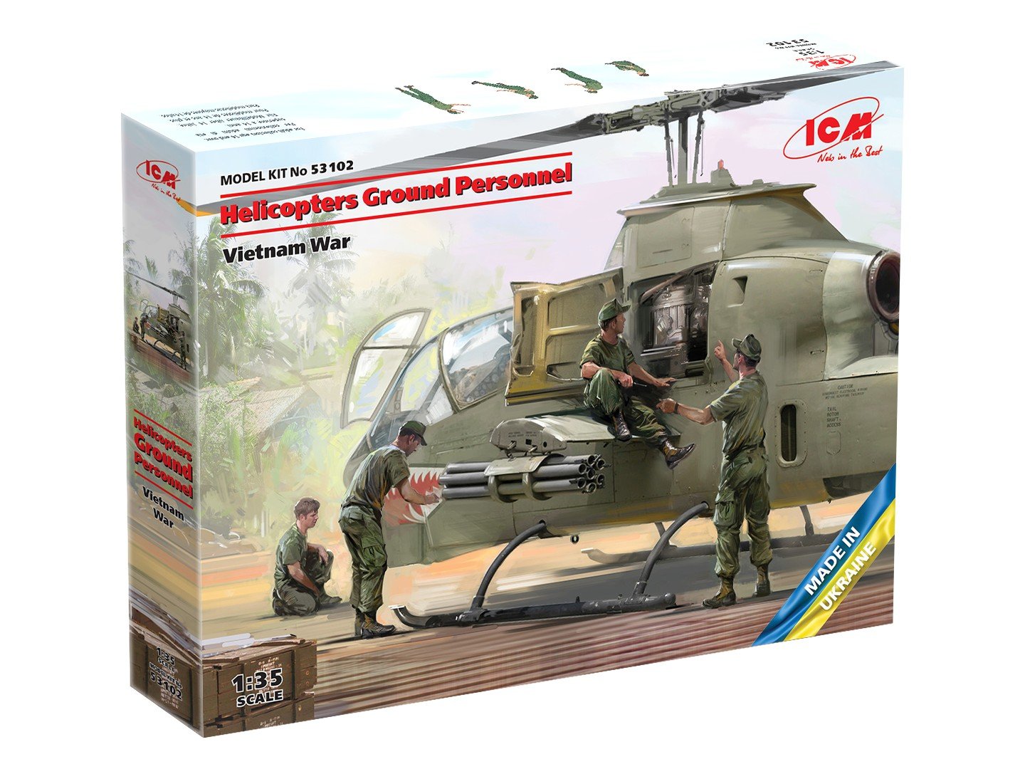 ICM - Helicopter Ground Personnel Vietnam 1:35