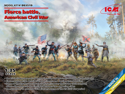 ICM - Fierce Battle ACW Union + Confed. 1:35