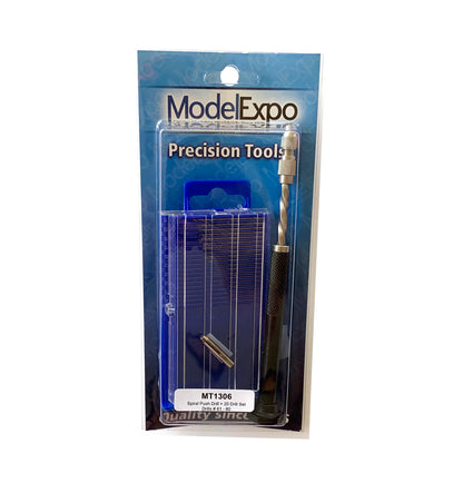 Model Expo - Tools - Spiral Push Drill + 20 Piece. Mini Drill Set