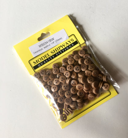 Model Expo - 1/4" (7mm) Walnut Deadeye 150 pcs