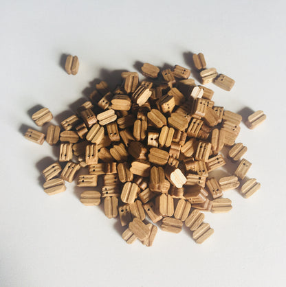 Model Expo - 1/4" (7mm) Walnut Double Sheave Block 150 pcs