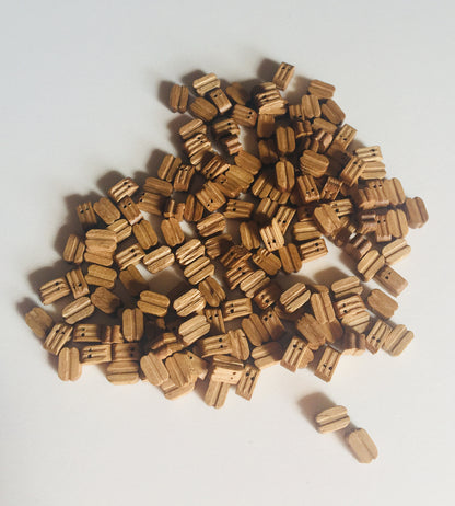 Model Expo - 1/4" (7mm) Walnut Double Sheave Block 150 pcs