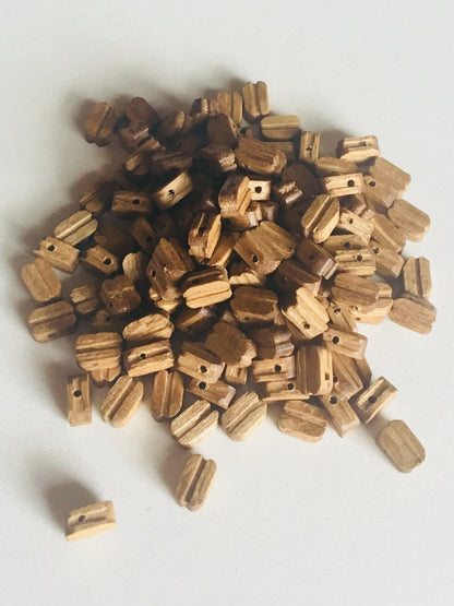Model Expo - 1/4" (7mm) Walnut Single Sheave Block 150 pcs