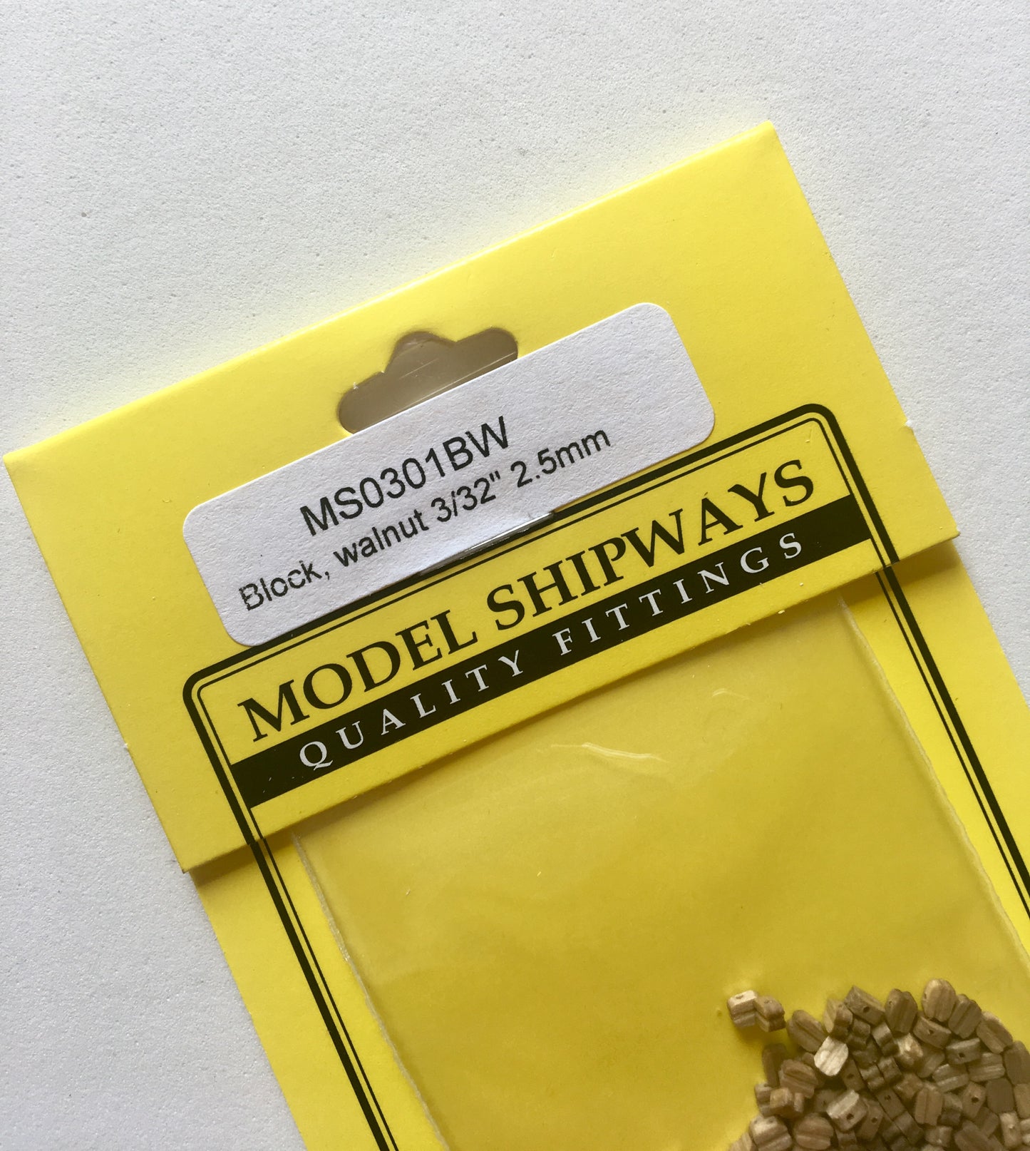 Model Expo - 3/32" (2.5mm) Walnut Single Sheave Block 150 pcs