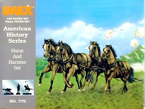 Imex - CONFEDERATE HORSES W/HARNESS