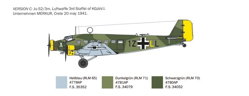 Italeri - 1:72 Junkers Ju.52/3m