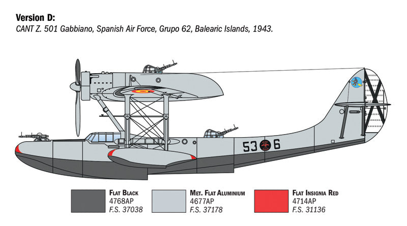 Italeri - CANT Z.501 Gabbiano 1:72 Scale
