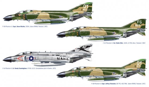 Italeri - F4C/D/J Phantom II Aces 1:72