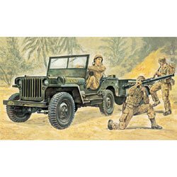 Italeri - WILLYS MB JEEP W/Trailer 1:35