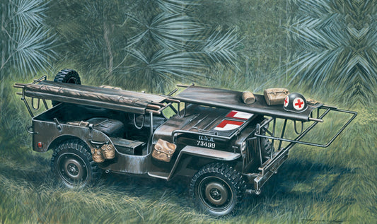 Italeri - 1/4 TON. 4x4 AMBULANCE JEEP 1:35 Scale