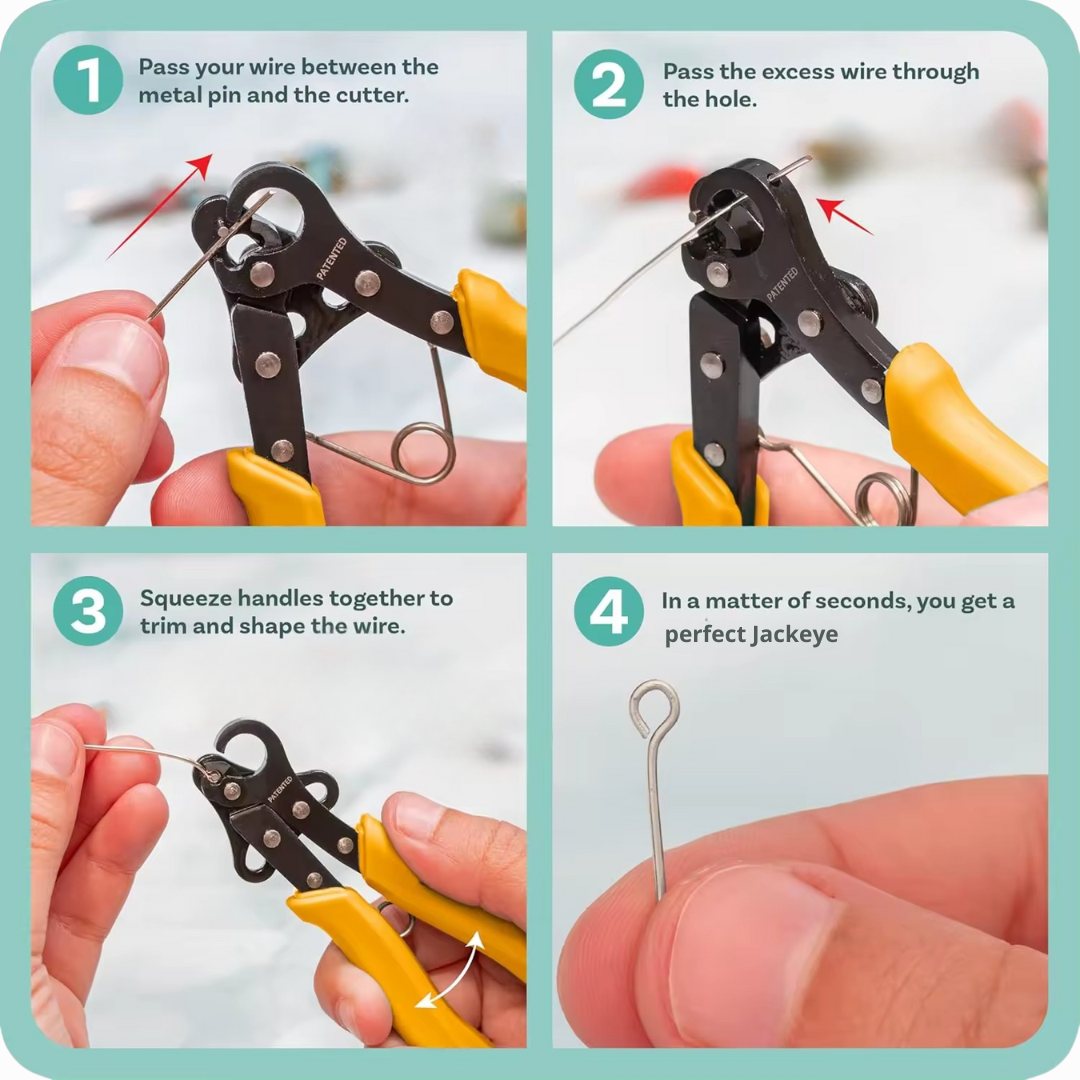 Model Expo Tools -  Set of 3 Jackstay Eyebolt makers - One Step Looper Loop Pliers - 1.5mm, 2.25mm, 3.0mm