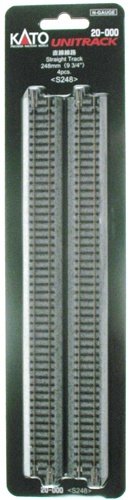 Kato - N 248mm Straight Track 4pk
