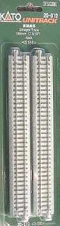Kato - N 186mm Straight Track 4pk