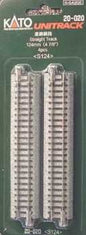Kato - N 124mm Straight Track 4pk