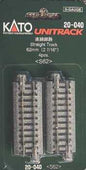 Kato - N 62mm Straight Track 4pk
