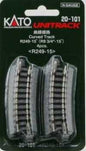 Kato - N R249-15 Curve Track 4pk