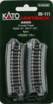 Kato - N R282-15 Curve Track 4pk