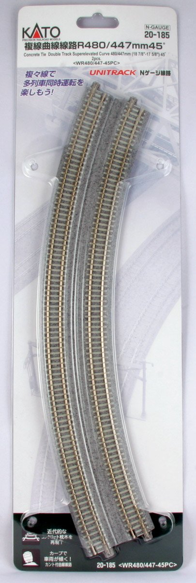 Kato - N 48/447mm Rad 45deg Concr Tie
