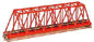 Kato - N Sgl Truss Bridge Red 248mm