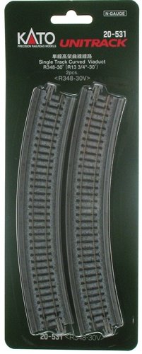 Kato - N Sgl Viaduct Curve R348 2pk