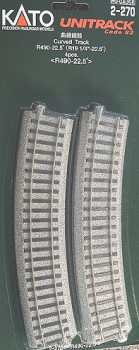 Kato - Ho R490 19 1/4 Curve Track 4pk