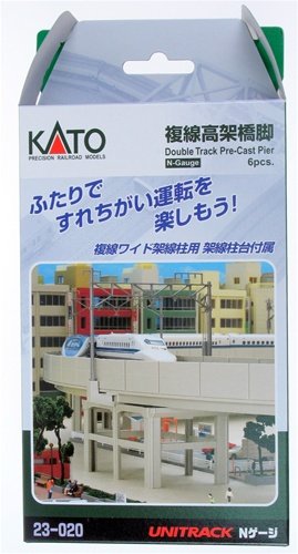 Kato - N Dbl Track Pre-Cast Pier 50mm