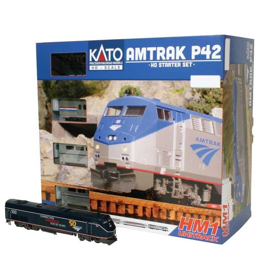 Kato - HO Amtrak P42 Starter Set(Mid Blue#100)