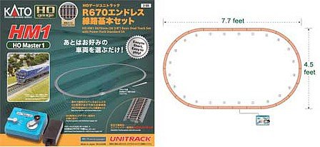 Kato - HO HM1 Basic Track Oval w/Power Pack SX