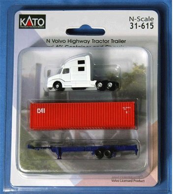 Kato - N Volvo Vn780 W/40' Containr