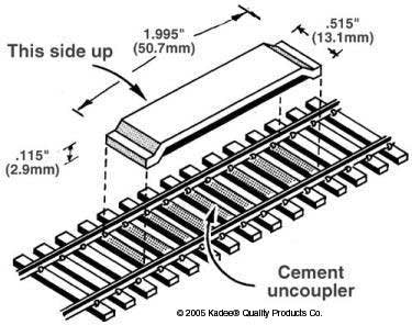 Kadee - Delayed Uncoupler Between Rail
